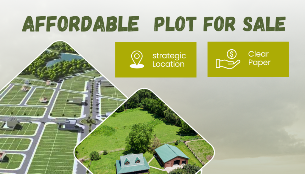 green and white modern land for sale promotion instagram post